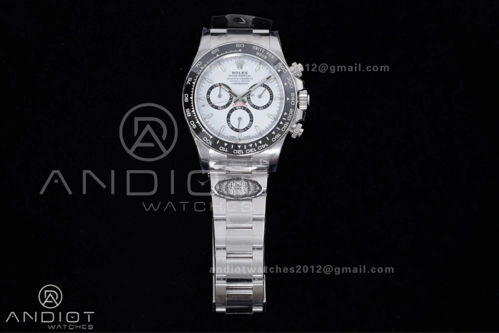 Neat 2023 Daytona 126500 Clean 1:1 Best Edition 904L Steel White Dial on SS Bracelet DD 490