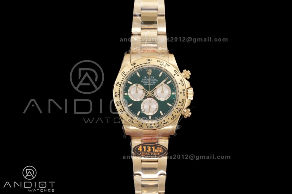 2025 Daytona 126508 QF 1:1 Best Edition Green YG Dial on YG Bracelet QF4131 V6 (Gain Weight) TopPick 493