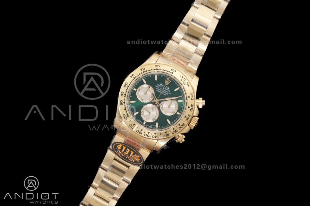 2025 Daytona 126508 QF 1:1 Best Edition Green YG Dial on YG Bracelet QF4131 V6 (Gain Weight) TopPick 493