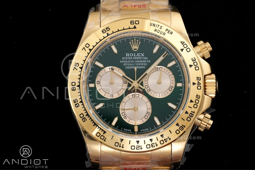 2025 Daytona 126508 QF 1:1 Best Edition Green YG Dial on YG Bracelet QF4131 V6 (Gain Weight) TopPick 493