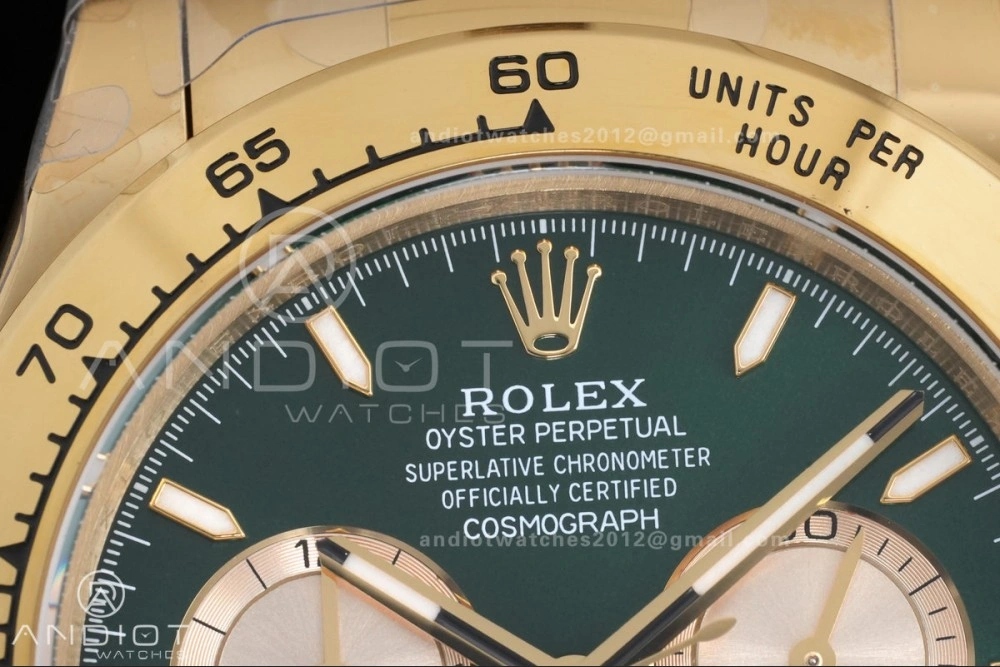 2025 Daytona 126508 QF 1:1 Best Edition Green YG Dial on YG Bracelet QF4131 V6 (Gain Weight) TopPick 493