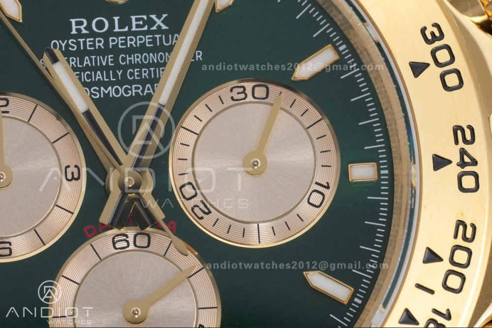 2025 Daytona 126508 QF 1:1 Best Edition Green YG Dial on YG Bracelet QF4131 V6 (Gain Weight) TopPick 493