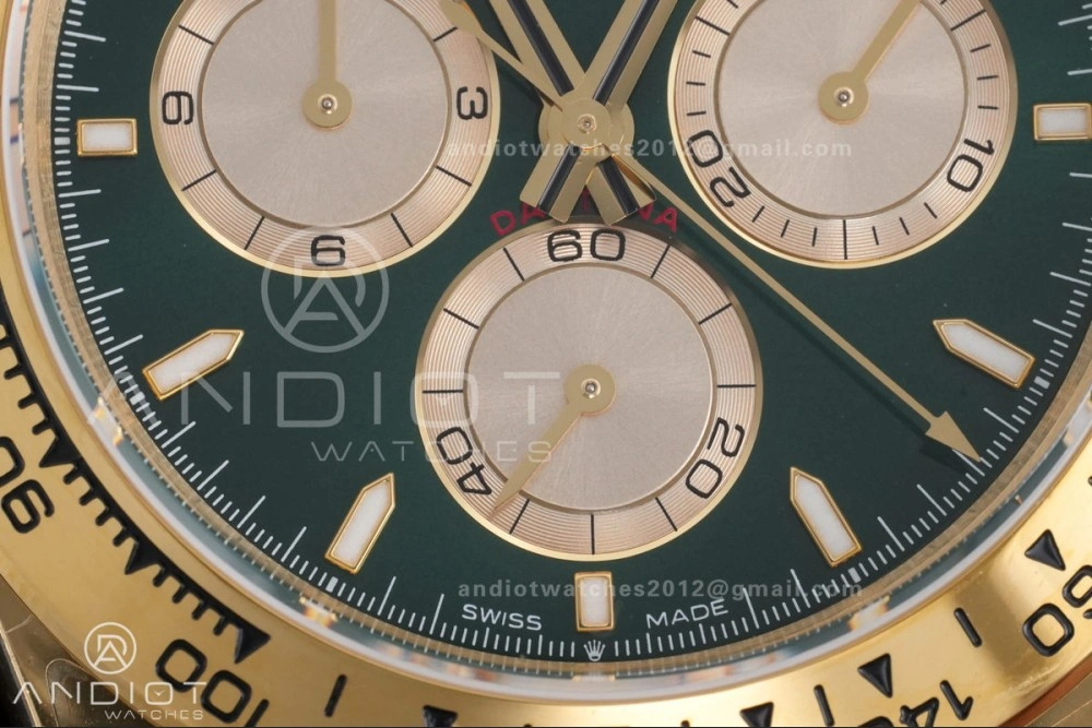 2025 Daytona 126508 QF 1:1 Best Edition Green YG Dial on YG Bracelet QF4131 V6 (Gain Weight) TopPick 493