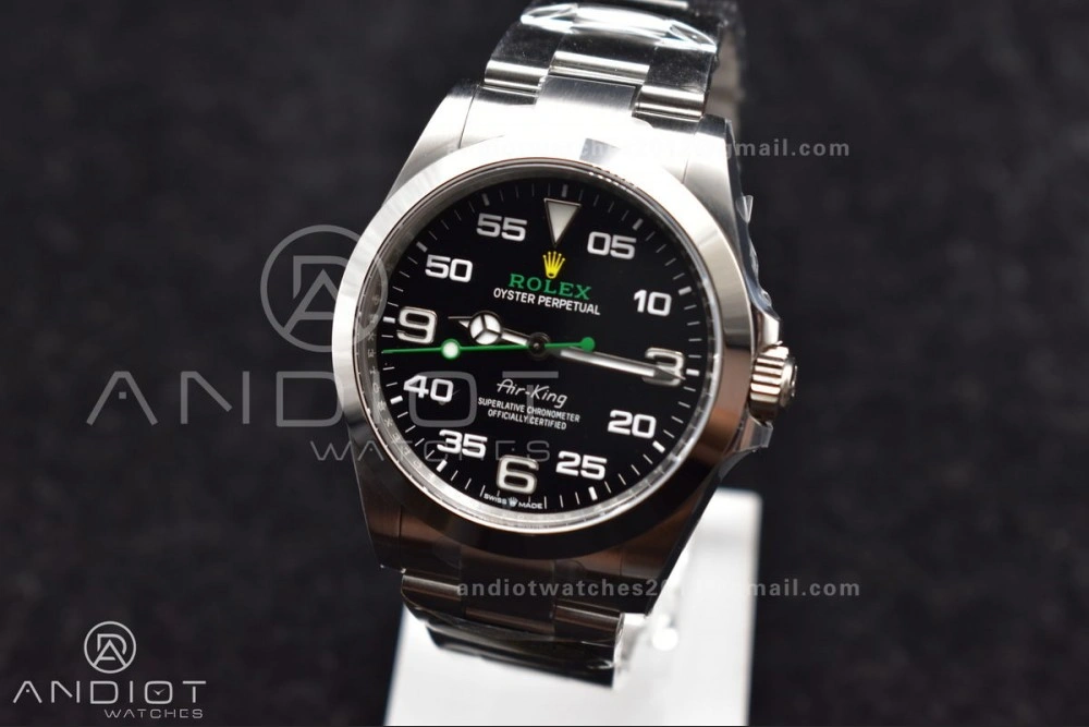 RelaxedFit Air-King 126900 Clean 1:1 Best Edition 904L Steel Black Dial on SS Bracelet VR 500