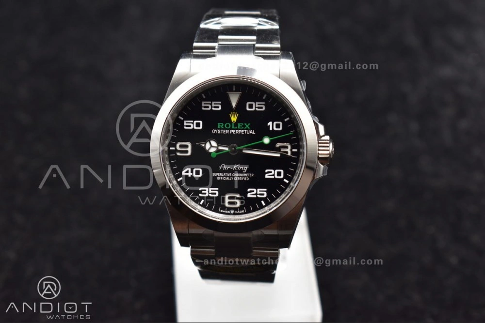 RelaxedFit Air-King 126900 Clean 1:1 Best Edition 904L Steel Black Dial on SS Bracelet VR 500