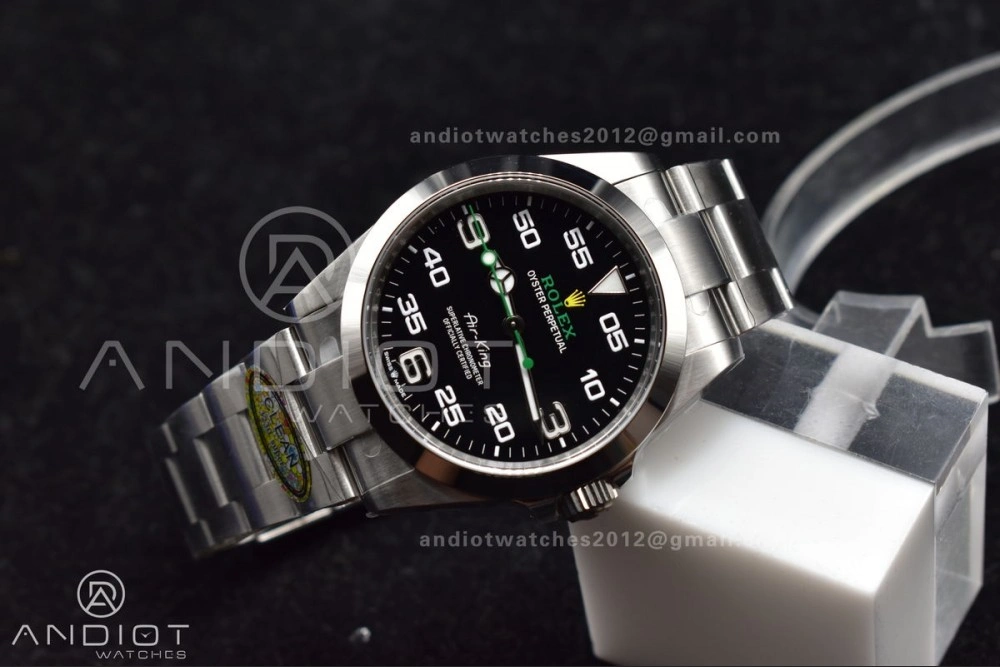 RelaxedFit Air-King 126900 Clean 1:1 Best Edition 904L Steel Black Dial on SS Bracelet VR 500