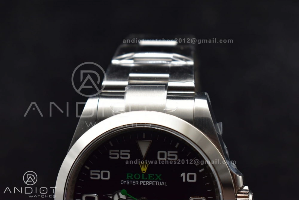 RelaxedFit Air-King 126900 Clean 1:1 Best Edition 904L Steel Black Dial on SS Bracelet VR 500