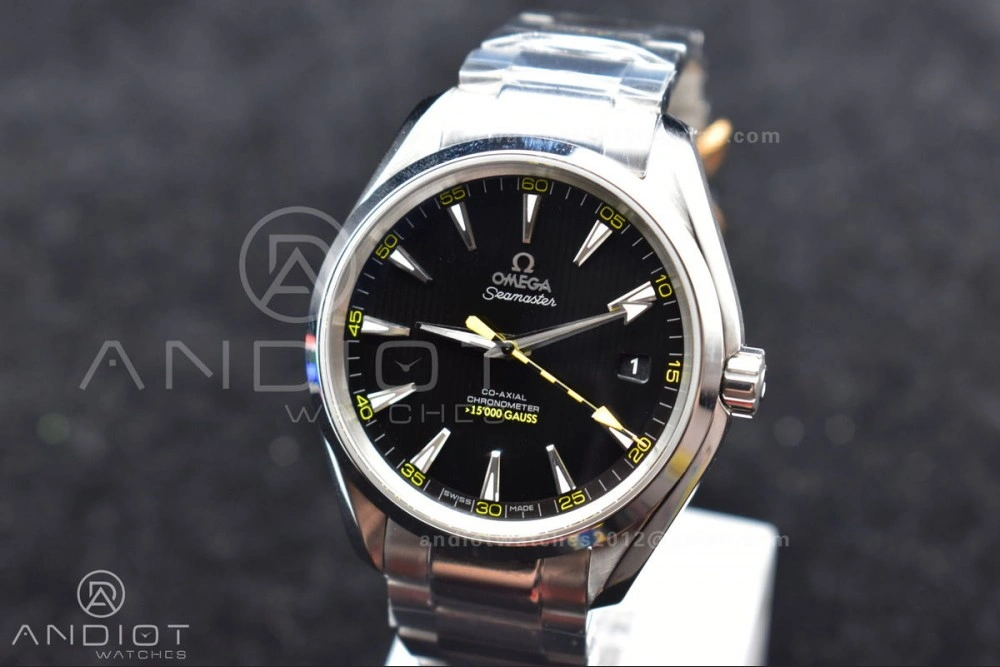 Aqua Terra 150M SS VSF 1:1 Best Edition Black Dial Bumblebee On SS Bracelet A TravelReady 24