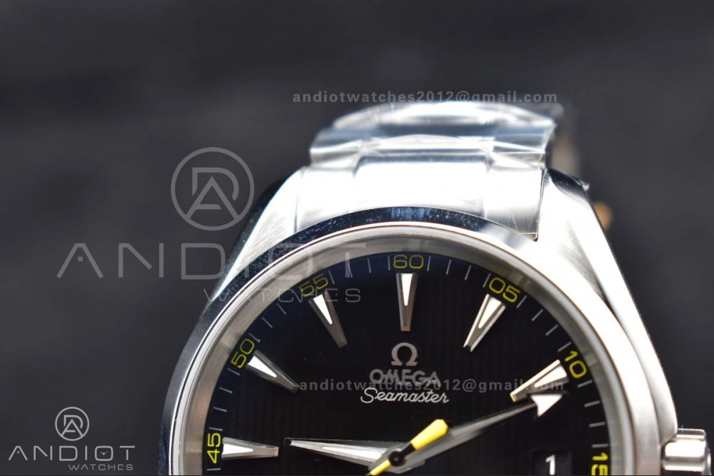 Aqua Terra 150M SS VSF 1:1 Best Edition Black Dial Bumblebee On SS Bracelet A TravelReady 24