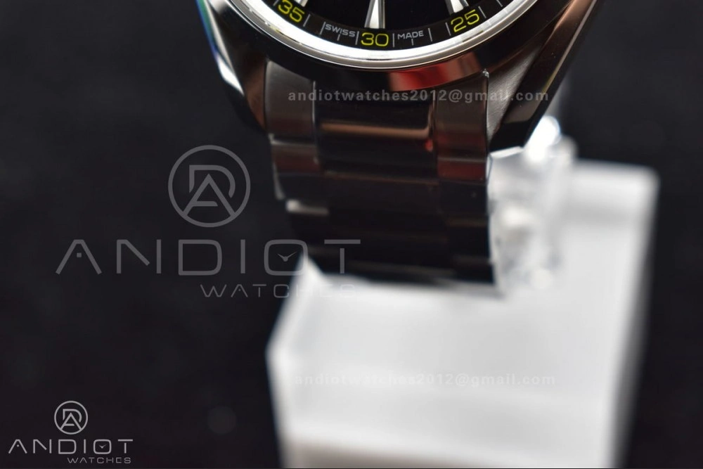 Aqua Terra 150M SS VSF 1:1 Best Edition Black Dial Bumblebee On SS Bracelet A TravelReady 24