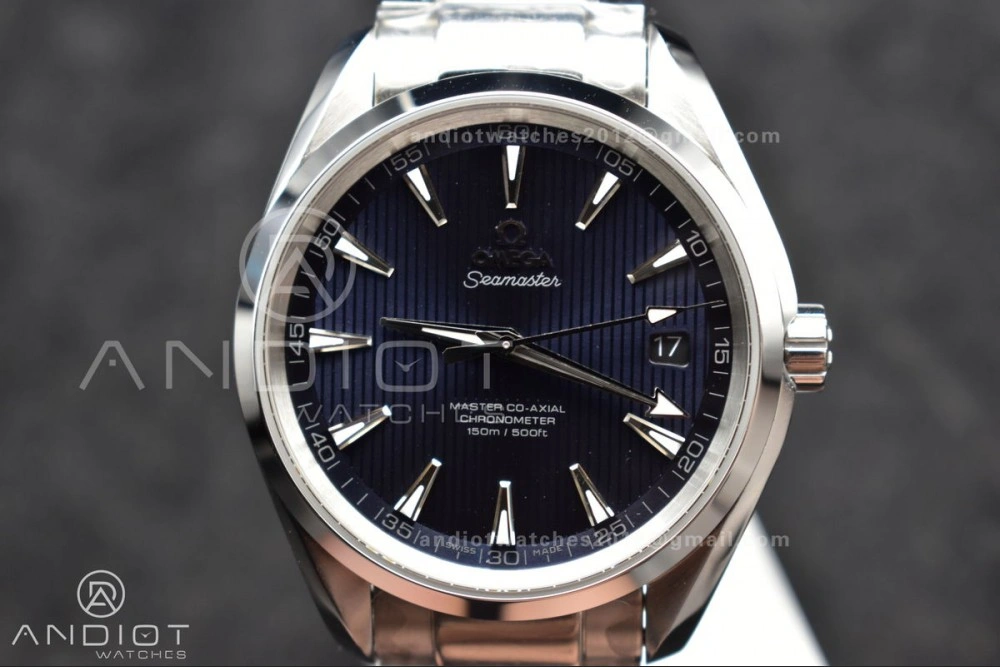 OdorResistant Aqua Terra 150M SS VSF 1:1 Best Edition Blue Vertical Dial On SS Bracelet A 13