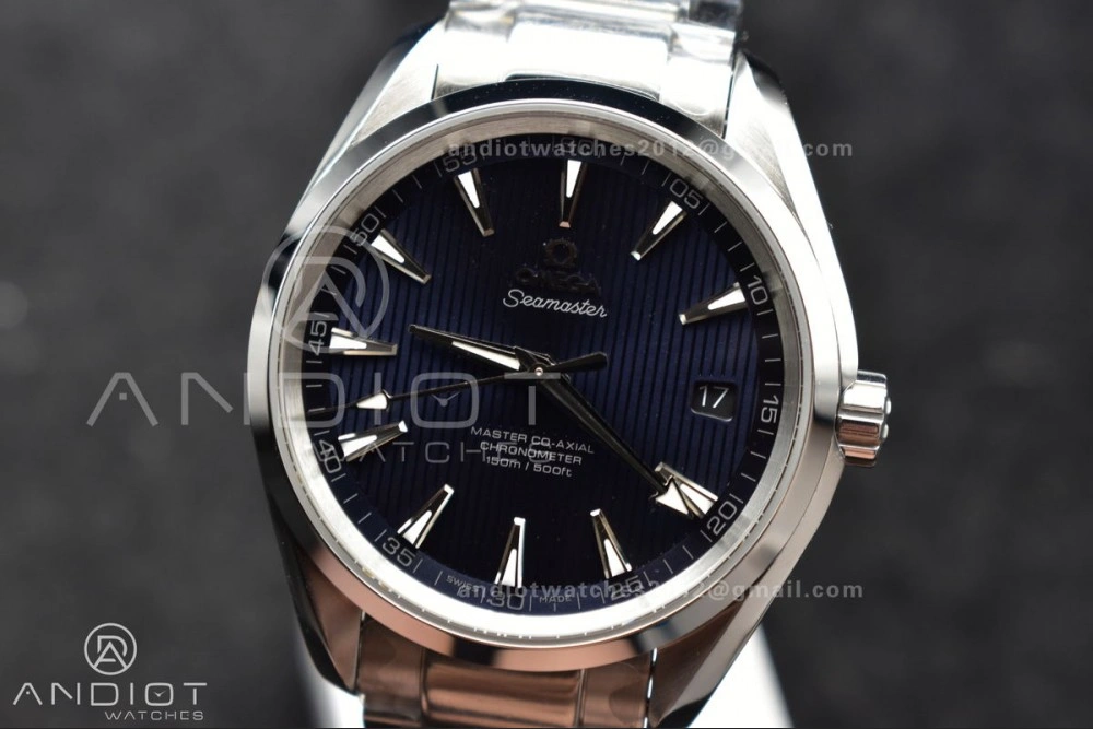 OdorResistant Aqua Terra 150M SS VSF 1:1 Best Edition Blue Vertical Dial On SS Bracelet A 13