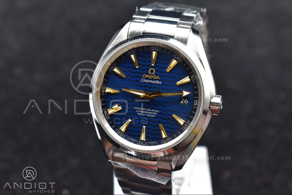 Aqua Terra 150M SS VSF 1:1 Best Edition Blue Waved Dial On SS Bracelet A Compact 21