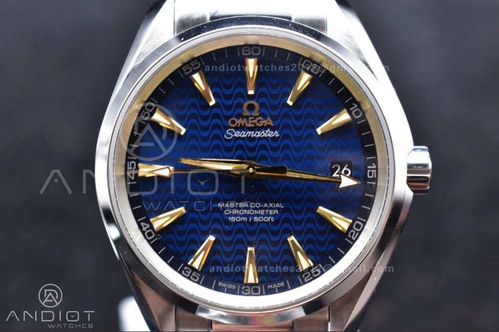 Aqua Terra 150M SS VSF 1:1 Best Edition Blue Waved Dial On SS Bracelet A Compact 21