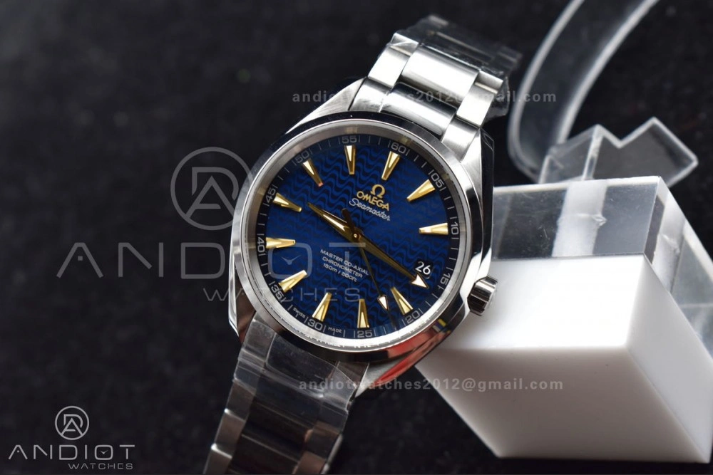 Aqua Terra 150M SS VSF 1:1 Best Edition Blue Waved Dial On SS Bracelet A Compact 21