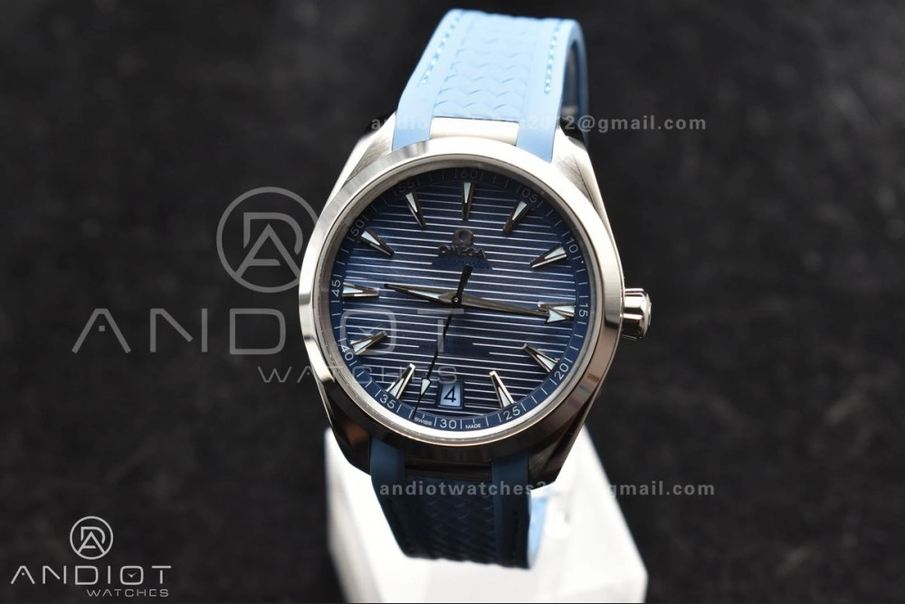 Aqua Terra 41mm VSF 1:1 Best Edition Summer Blue Dial on Blue Rubber Strap A8900 Super Clone Flexible 31