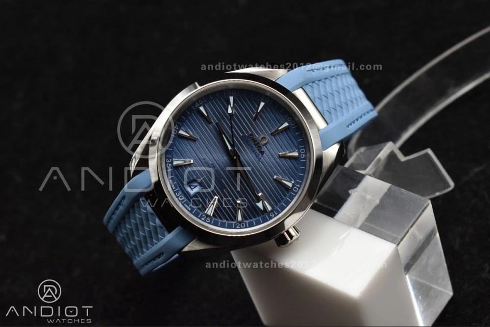 Aqua Terra 41mm VSF 1:1 Best Edition Summer Blue Dial on Blue Rubber Strap A8900 Super Clone Flexible 31