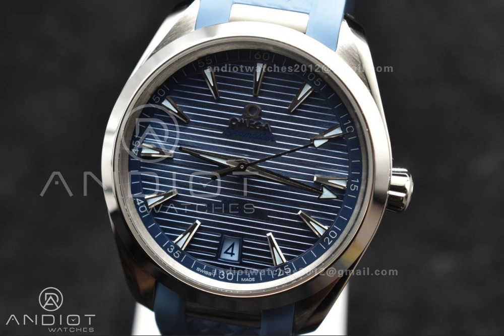 Aqua Terra 41mm VSF 1:1 Best Edition Summer Blue Dial on Blue Rubber Strap A8900 Super Clone Flexible 31