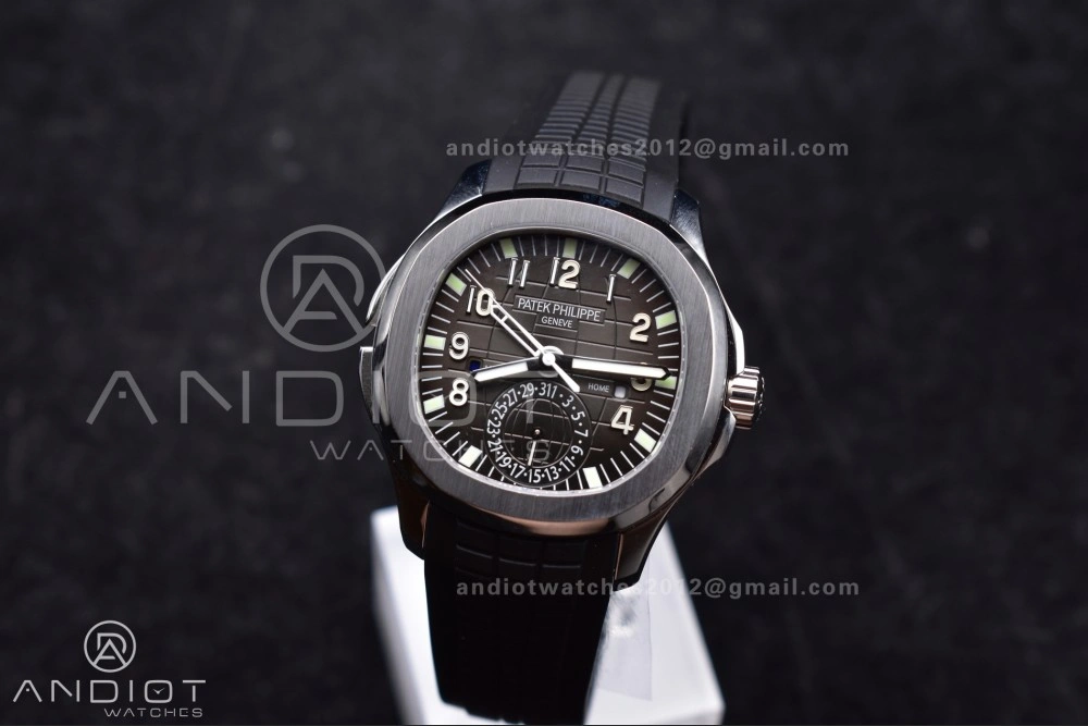 Aquanaut 5164A SS GRF Best Edition Gray Dial on Black Rubber Strap A324 V Premium 383