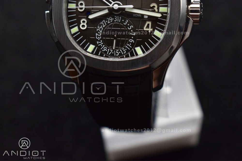 Aquanaut 5164A SS GRF Best Edition Gray Dial on Black Rubber Strap A324 V Premium 383