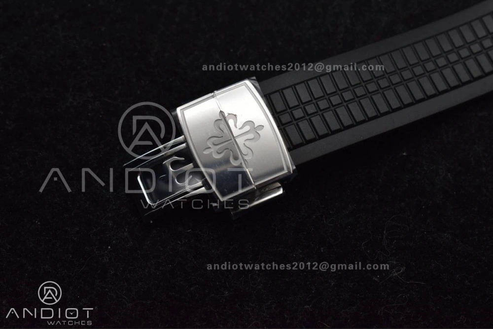 Aquanaut 5167A SS 3KF Best Edition Black Dial on Black Rubber Strap A330 Super Clone V NewStyle 374