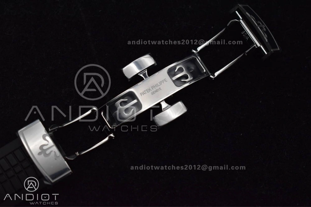 Aquanaut 5167A SS 3KF Best Edition Black Dial on Black Rubber Strap A330 Super Clone V NewStyle 374
