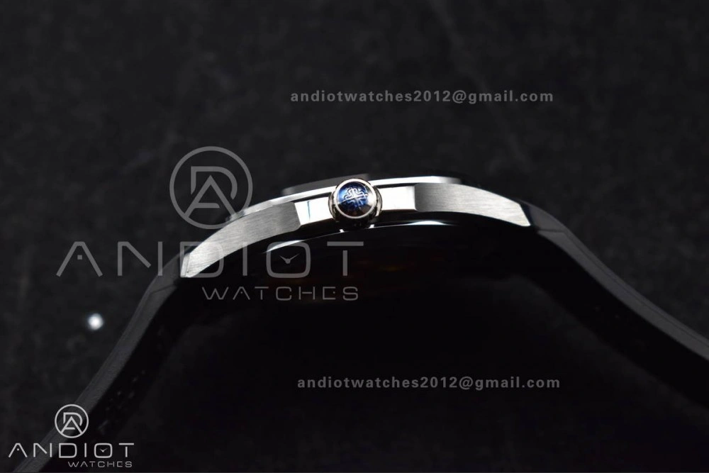 Aquanaut 5167A SS 3KF Best Edition Black Dial on Black Rubber Strap A330 Super Clone V NewStyle 374