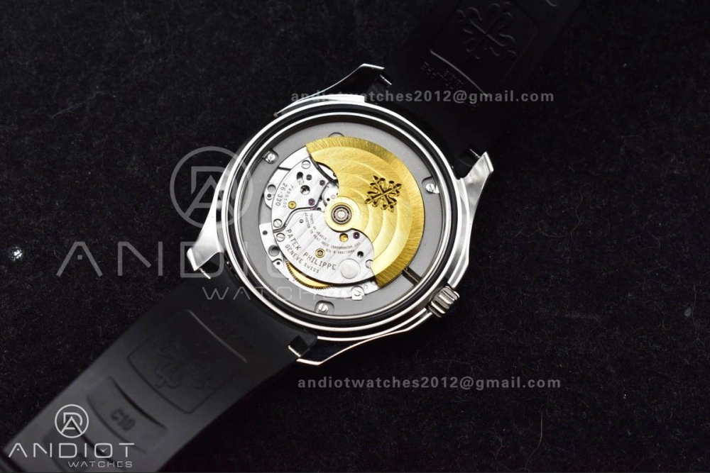 Aquanaut 5167A SS 3KF Best Edition Black Dial on Black Rubber Strap A330 Super Clone V NewStyle 374