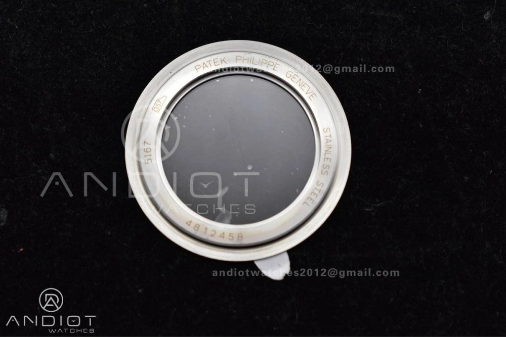 Aquanaut 5167A SS 3KF Best Edition Black Dial on Black Rubber Strap A330 Super Clone V NewStyle 374