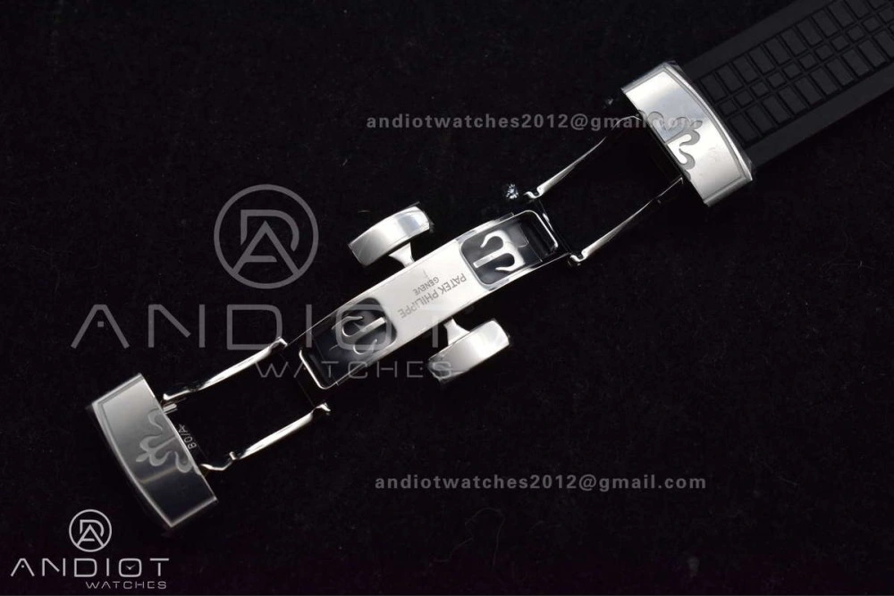 Aquanaut 5167A SS ZF 1:1 Best Edition Black Dial on Black Rubber Strap 324CS V Attractive 377