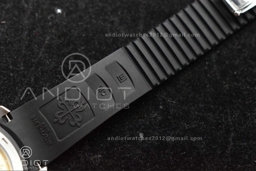 Aquanaut 5167A SS ZF 1:1 Best Edition Black Dial on Black Rubber Strap 324CS V Attractive 377