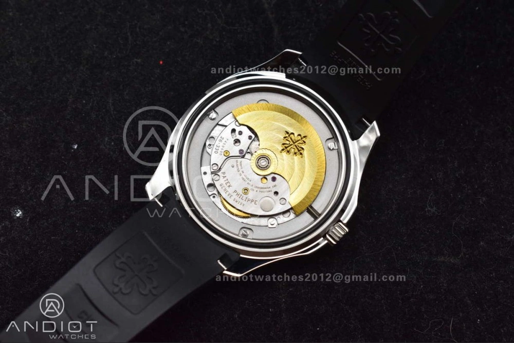 Aquanaut 5167A SS ZF 1:1 Best Edition Black Dial on Black Rubber Strap 324CS V Attractive 377