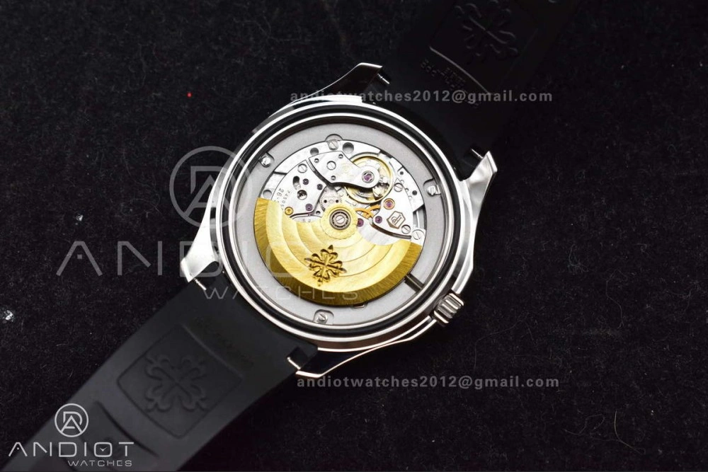 Aquanaut 5167A SS ZF 1:1 Best Edition Black Dial on Black Rubber Strap 324CS V Attractive 377
