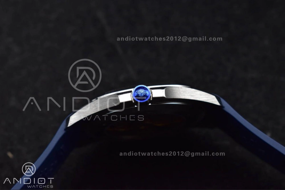 Snug Aquanaut 5167G 42mm SS 3KF 1:1 Best Edition Blue Dial on Blue Rubber Strap A330 Super Clone V 385