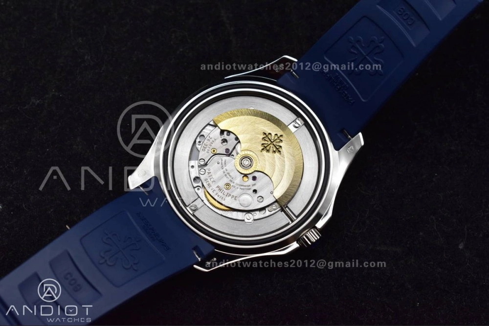 Snug Aquanaut 5167G 42mm SS 3KF 1:1 Best Edition Blue Dial on Blue Rubber Strap A330 Super Clone V 385