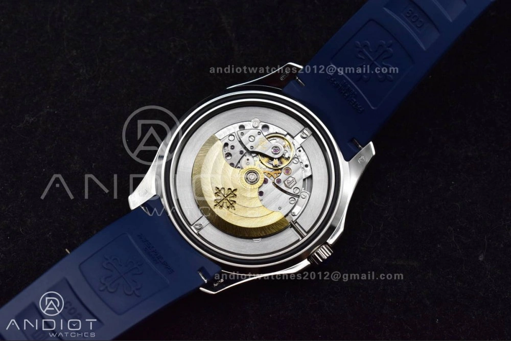 Snug Aquanaut 5167G 42mm SS 3KF 1:1 Best Edition Blue Dial on Blue Rubber Strap A330 Super Clone V 385