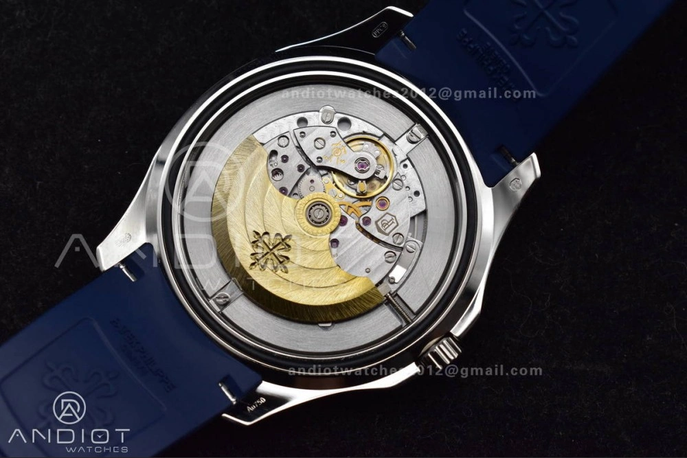 Snug Aquanaut 5167G 42mm SS 3KF 1:1 Best Edition Blue Dial on Blue Rubber Strap A330 Super Clone V 385