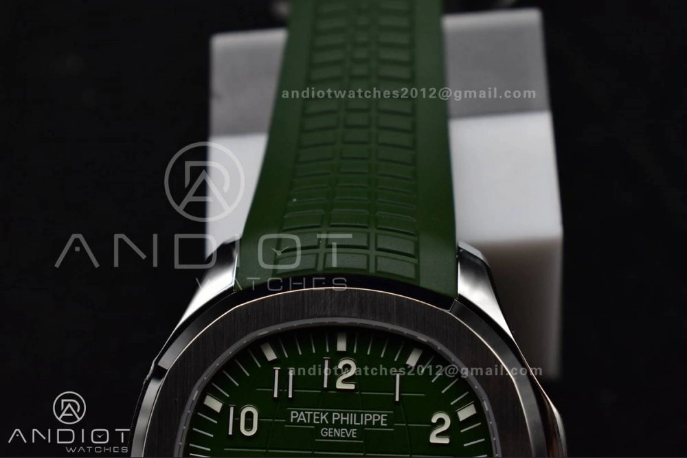 Aquanaut 5167G 42mm SS 3KF 1:1 Best Edition Green Dial on Green Rubber Strap A330 Super Clone V AllSeason 375