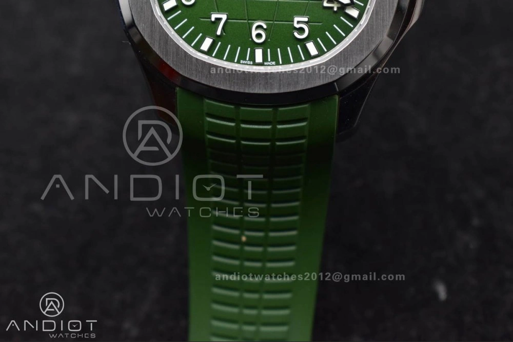 Aquanaut 5167G 42mm SS 3KF 1:1 Best Edition Green Dial on Green Rubber Strap A330 Super Clone V AllSeason 375