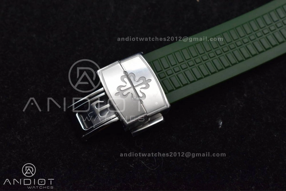 Aquanaut 5167G 42mm SS 3KF 1:1 Best Edition Green Dial on Green Rubber Strap A330 Super Clone V AllSeason 375