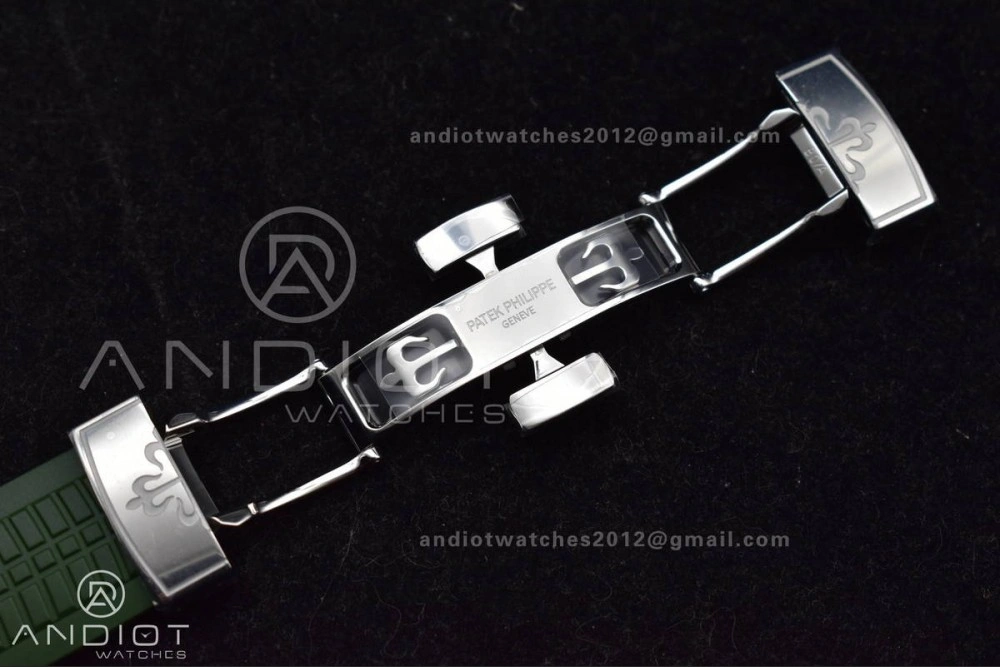 Aquanaut 5167G 42mm SS 3KF 1:1 Best Edition Green Dial on Green Rubber Strap A330 Super Clone V AllSeason 375