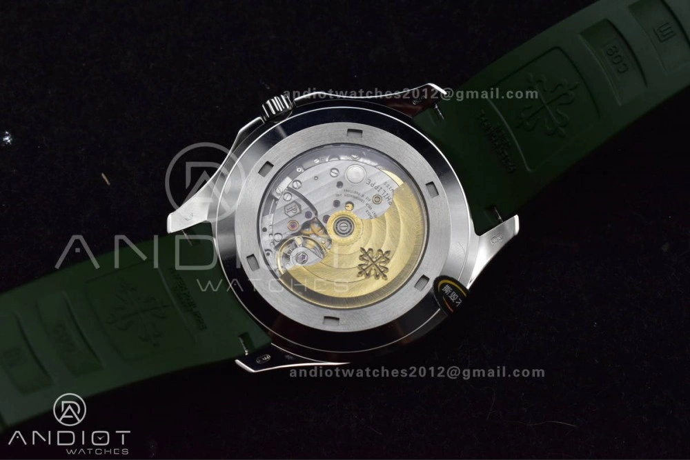 Aquanaut 5167G 42mm SS 3KF 1:1 Best Edition Green Dial on Green Rubber Strap A330 Super Clone V AllSeason 375