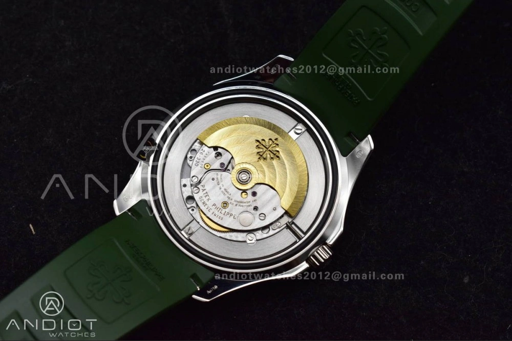 Aquanaut 5167G 42mm SS 3KF 1:1 Best Edition Green Dial on Green Rubber Strap A330 Super Clone V AllSeason 375