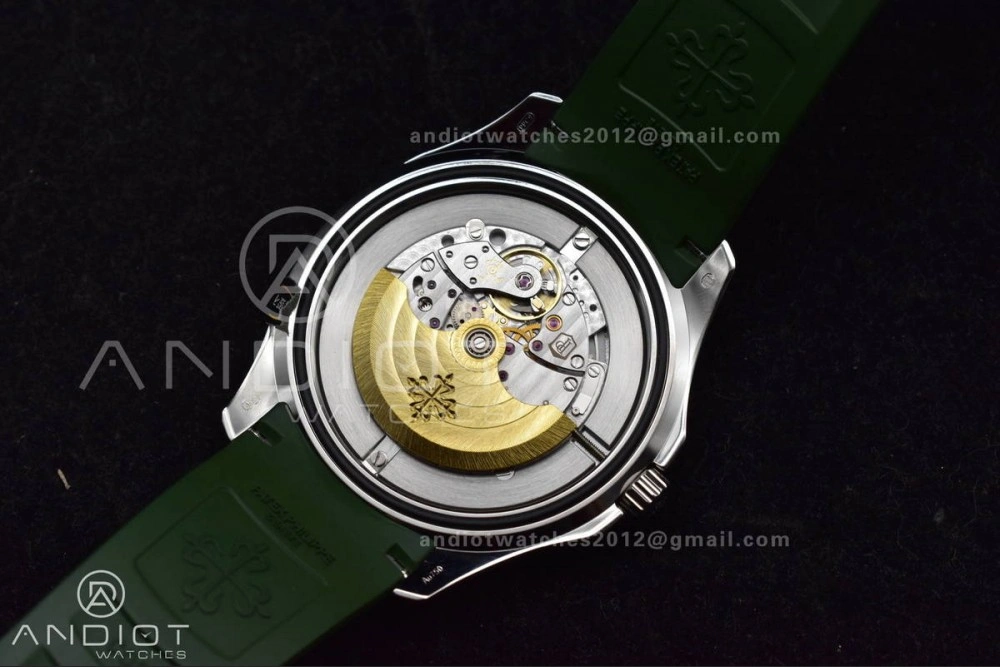 Aquanaut 5167G 42mm SS 3KF 1:1 Best Edition Green Dial on Green Rubber Strap A330 Super Clone V AllSeason 375