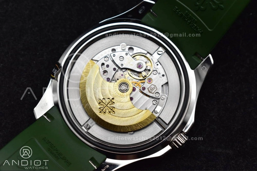 Aquanaut 5167G 42mm SS 3KF 1:1 Best Edition Green Dial on Green Rubber Strap A330 Super Clone V AllSeason 375