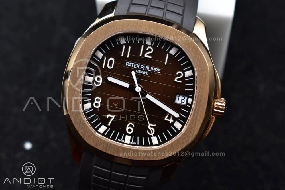 Packable Aquanaut 5167R RG 3KF Best Edition Brown Dial on Brown Rubber Strap A330 Super Clone V 387