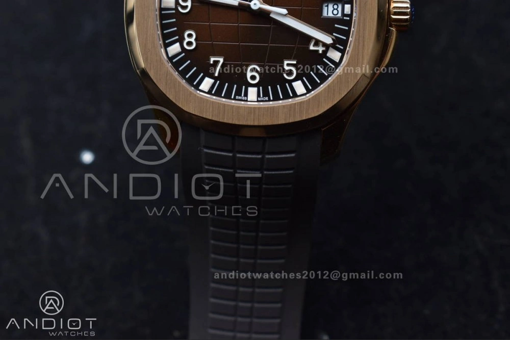 Packable Aquanaut 5167R RG 3KF Best Edition Brown Dial on Brown Rubber Strap A330 Super Clone V 387