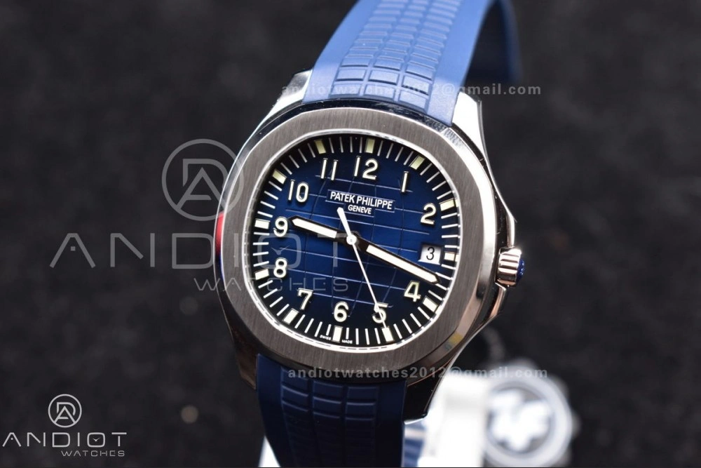 QuickDry Aquanaut 5168G 42mm SS ZF 1:1 Best Edition Blue Dial on Blue Rubber Strap 324CS 367