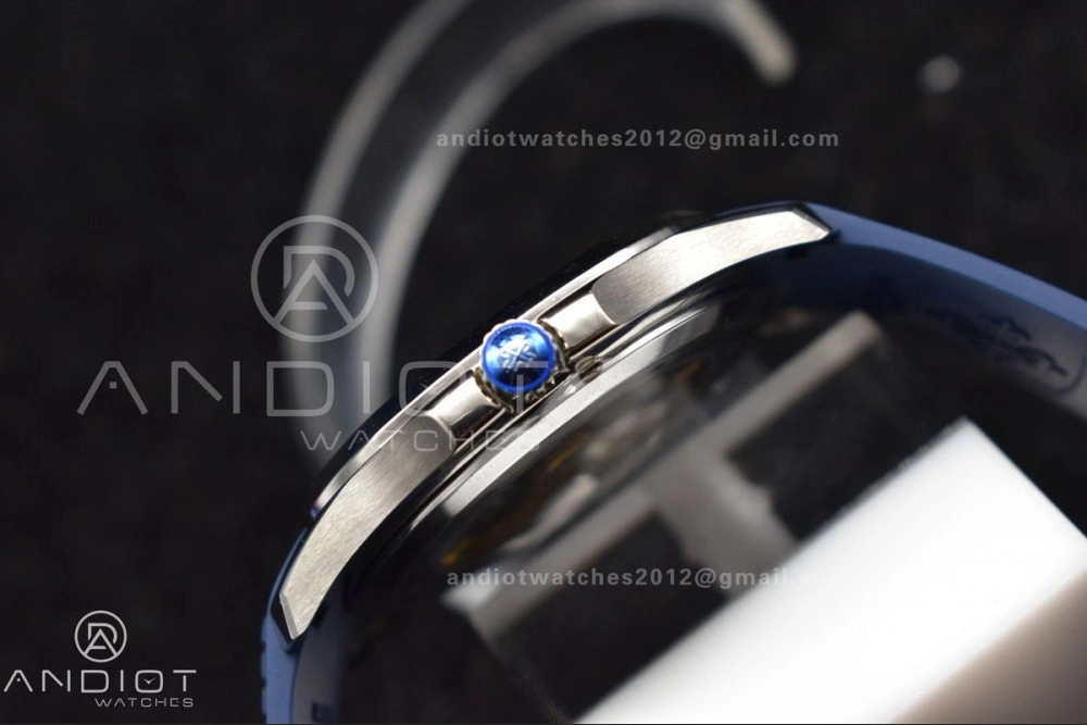 QuickDry Aquanaut 5168G 42mm SS ZF 1:1 Best Edition Blue Dial on Blue Rubber Strap 324CS 367