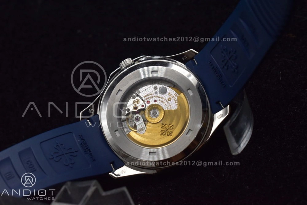 QuickDry Aquanaut 5168G 42mm SS ZF 1:1 Best Edition Blue Dial on Blue Rubber Strap 324CS 367